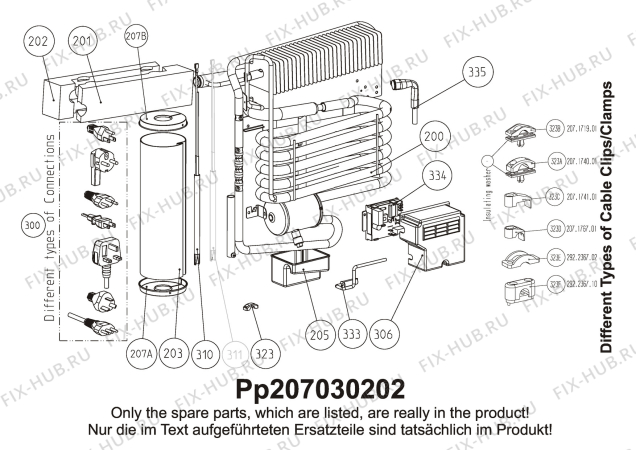 Взрыв-схема холодильника Electrolux WA3140FLSX WH E - Схема узла Cooling generator